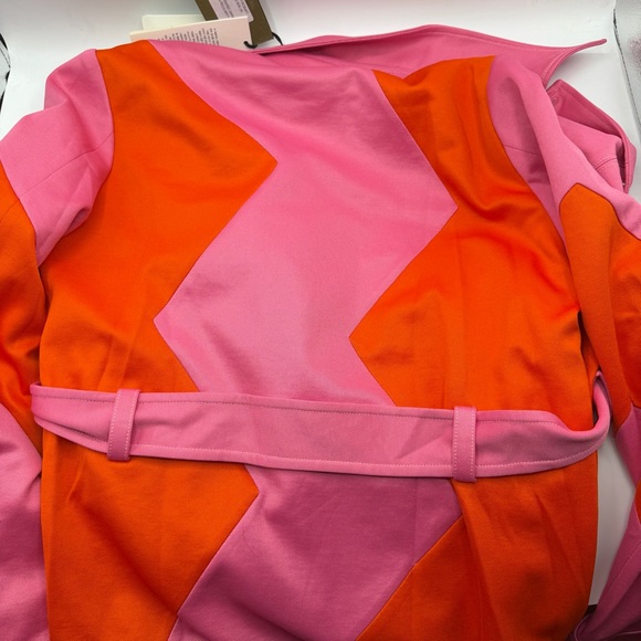 NEW RTW Gucci Pink Orange Embroidered Bunny Rabbit Logo Pique Shirt Jacket Sz S - Picture 13 of 16